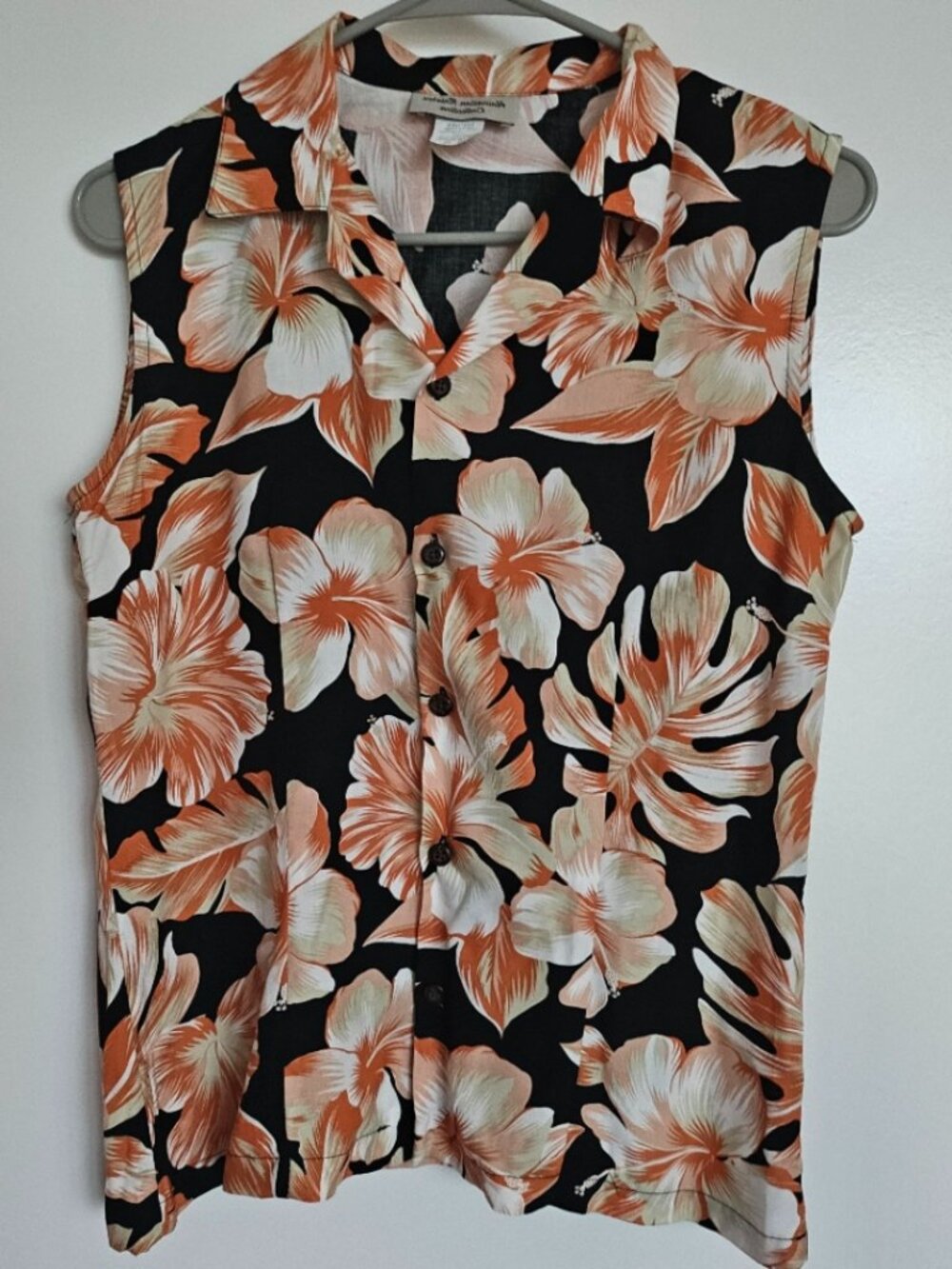 Hawaiian Reserve Collection Floral Blouse, Size XS Women's
